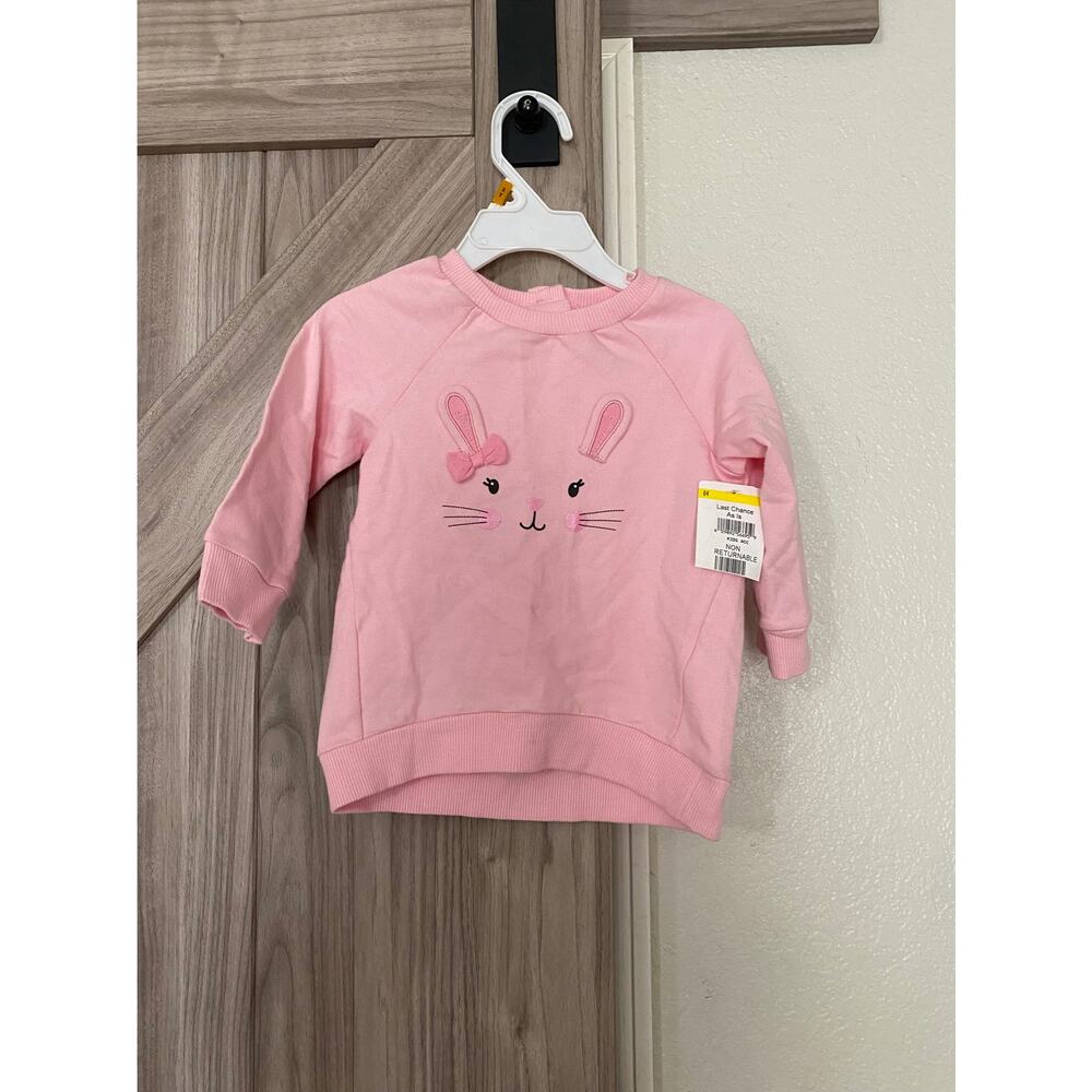NWT Little me 12 months pink bunny sweatshirt